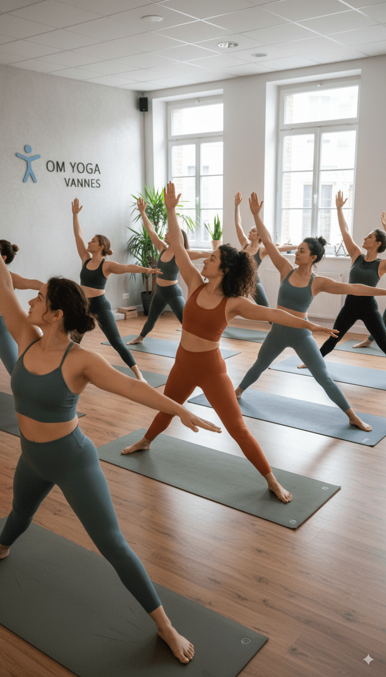 Interior of a calm yoga studio